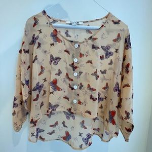 Forever 21 butterfly blouse
